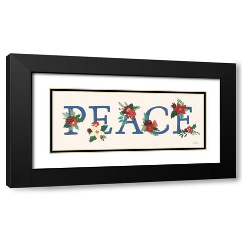 Christmas Wishes X Dark Black Modern Wood Framed Art Print with Double Matting by Marshall, Laura