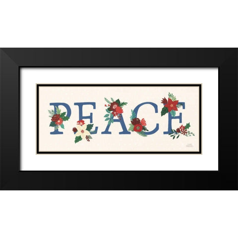 Christmas Wishes X Dark Black Modern Wood Framed Art Print with Double Matting by Marshall, Laura