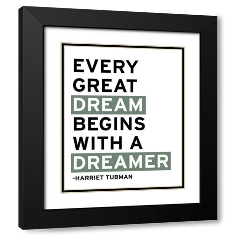 Motivation II Black Modern Wood Framed Art Print with Double Matting by Wild Apple Portfolio