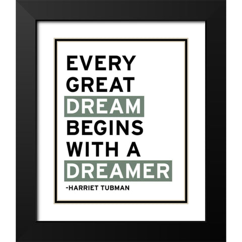 Motivation II Black Modern Wood Framed Art Print with Double Matting by Wild Apple Portfolio