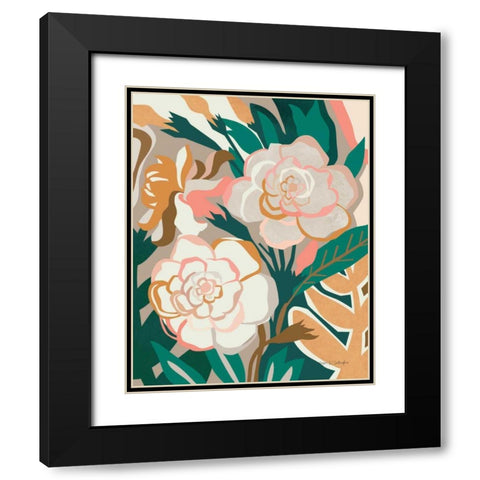 Gardenia II Black Modern Wood Framed Art Print with Double Matting by Gallagher, Megan
