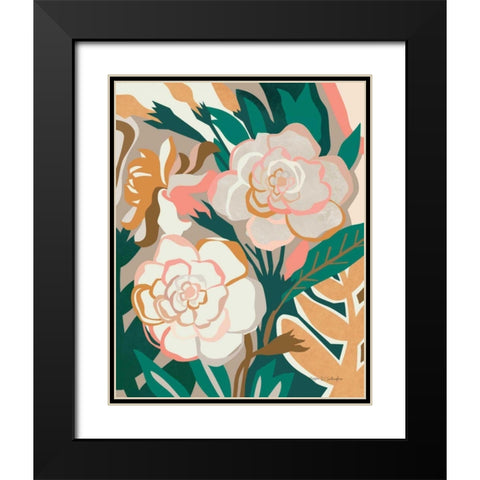Gardenia II Black Modern Wood Framed Art Print with Double Matting by Gallagher, Megan