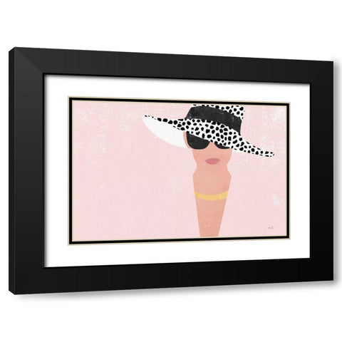 Fashion Forward Blush Black Modern Wood Framed Art Print with Double Matting by Hershey, Moira