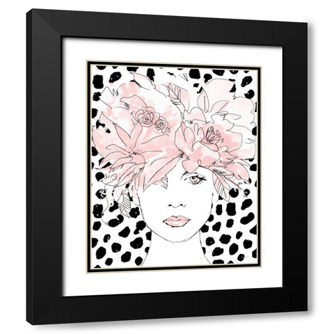 Floral Figures III Blush Black Modern Wood Framed Art Print with Double Matting by Tavoletti, Anne