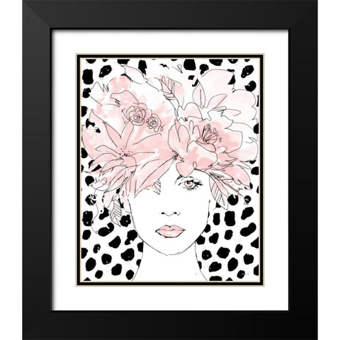 Floral Figures III Blush Black Modern Wood Framed Art Print with Double Matting by Tavoletti, Anne
