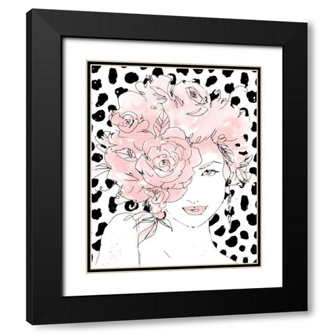 Floral Figures IV Blush Black Modern Wood Framed Art Print with Double Matting by Tavoletti, Anne