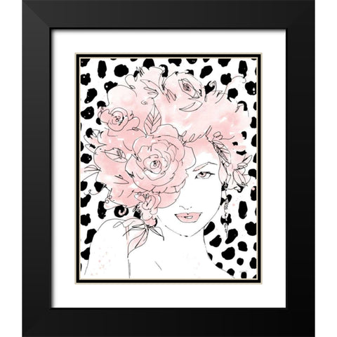 Floral Figures IV Blush Black Modern Wood Framed Art Print with Double Matting by Tavoletti, Anne