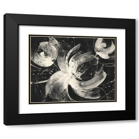Bold III Dark Black Modern Wood Framed Art Print with Double Matting by Hristova, Albena