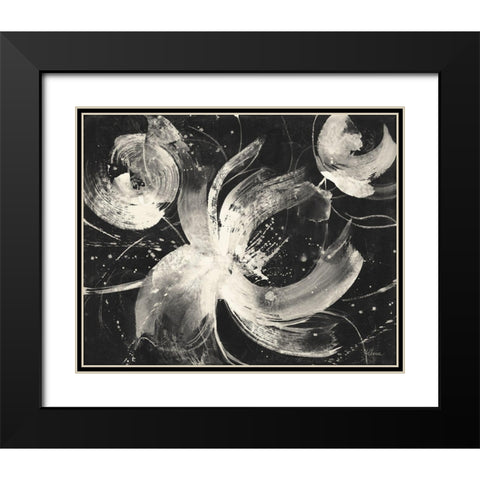 Bold III Dark Black Modern Wood Framed Art Print with Double Matting by Hristova, Albena