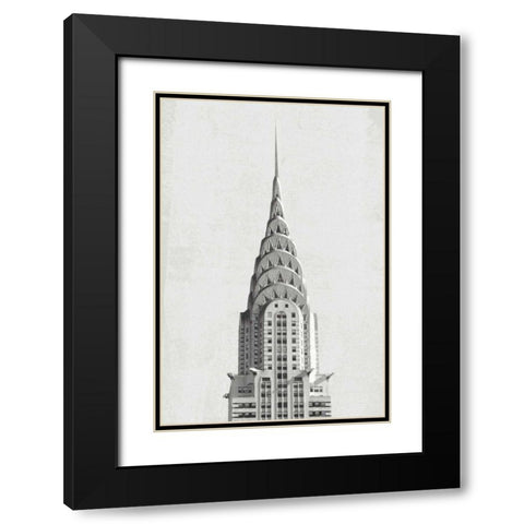 Chrysler Building NYC Black Modern Wood Framed Art Print with Double Matting by Wild Apple Portfolio