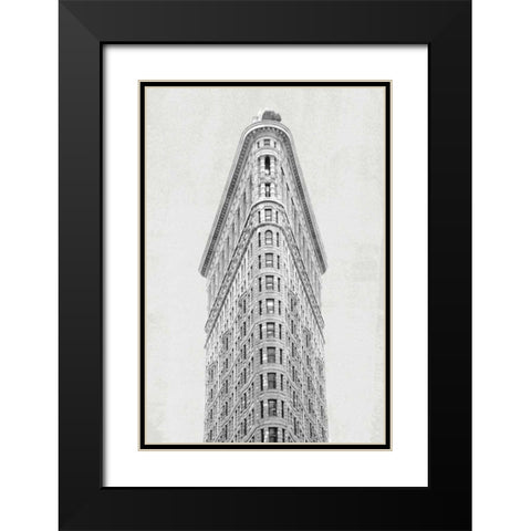Flatiron Building NYC Black Modern Wood Framed Art Print with Double Matting by Wild Apple Portfolio
