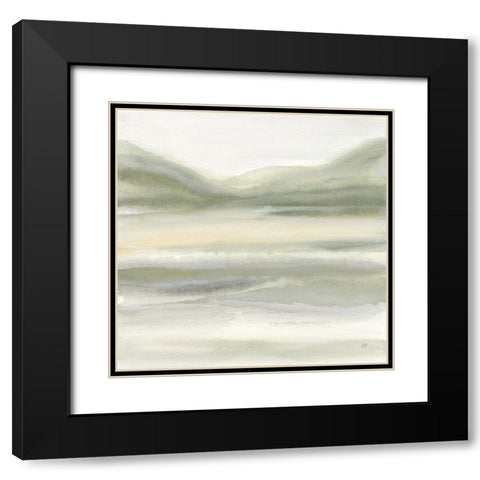 Valleyscape IV Black Modern Wood Framed Art Print with Double Matting by Paschke, Chris