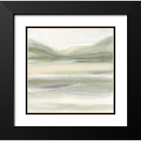 Valleyscape IV Black Modern Wood Framed Art Print with Double Matting by Paschke, Chris