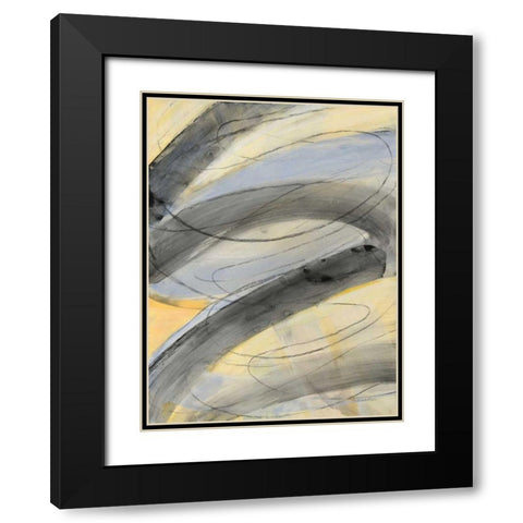 In the Mix I Black Modern Wood Framed Art Print with Double Matting by Hristova, Albena