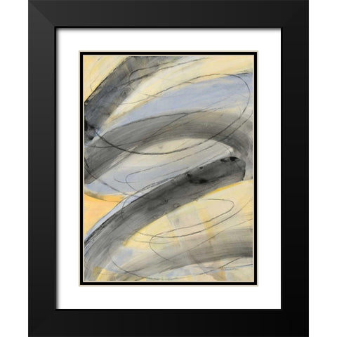 In the Mix I Black Modern Wood Framed Art Print with Double Matting by Hristova, Albena