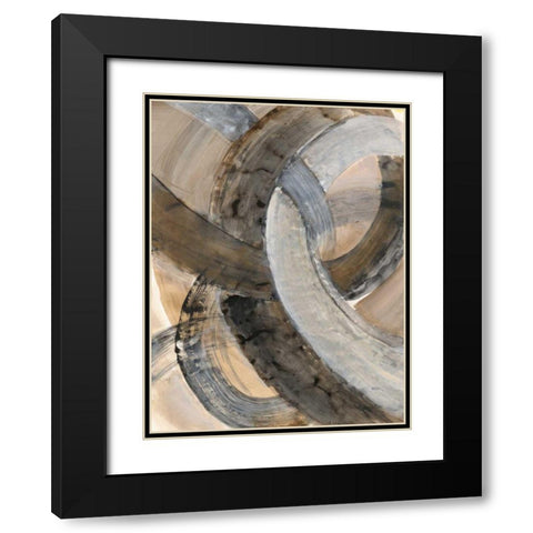 In the Mix II Black Modern Wood Framed Art Print with Double Matting by Hristova, Albena