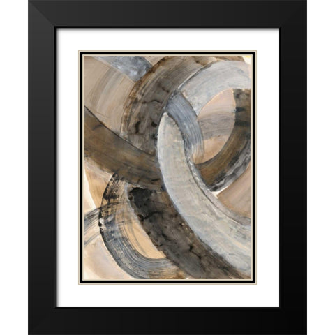 In the Mix II Black Modern Wood Framed Art Print with Double Matting by Hristova, Albena