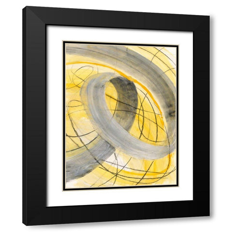In the Mix IV Black Modern Wood Framed Art Print with Double Matting by Hristova, Albena
