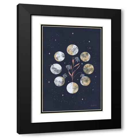 Luna I Black Modern Wood Framed Art Print with Double Matting by Thorns, Becky