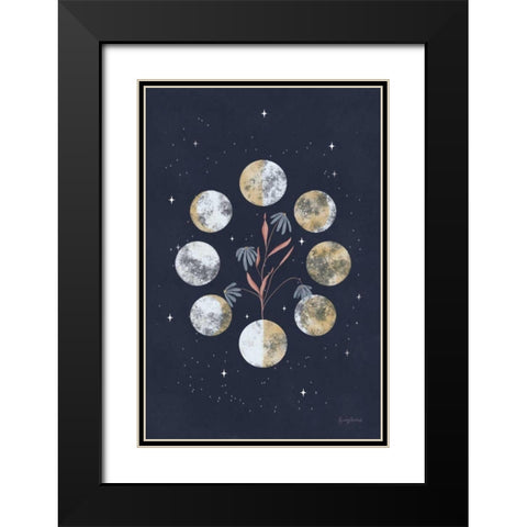 Luna I Black Modern Wood Framed Art Print with Double Matting by Thorns, Becky