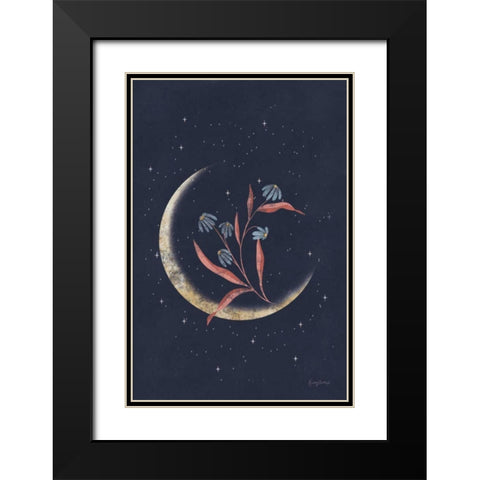Luna II Black Modern Wood Framed Art Print with Double Matting by Thorns, Becky