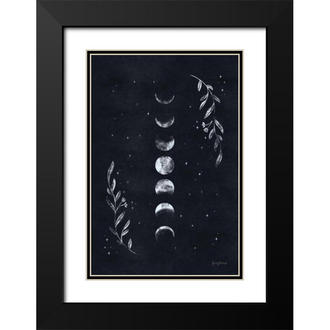 Lunar II Black Modern Wood Framed Art Print with Double Matting by Thorns, Becky
