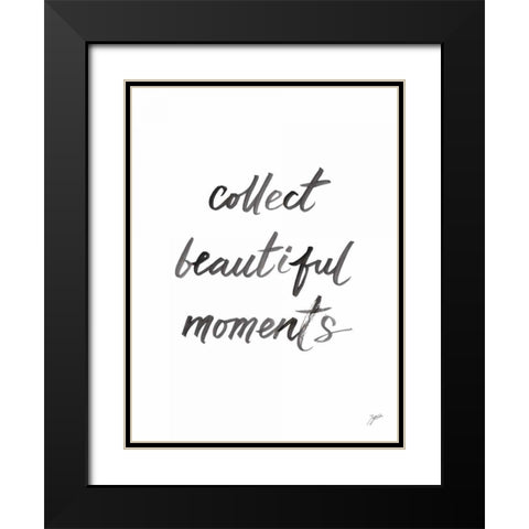 Collect Beautiful Moments Black Modern Wood Framed Art Print with Double Matting by Panganiban, Karyn