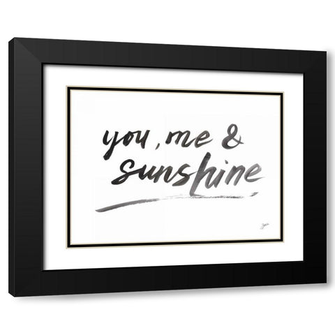 You Me Sunshine Black Modern Wood Framed Art Print with Double Matting by Panganiban, Karyn