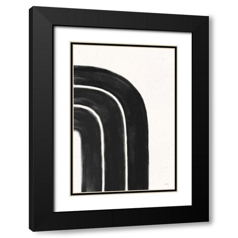 BW Rainbow I Black Modern Wood Framed Art Print with Double Matting by York, Leah