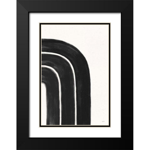 BW Rainbow I Black Modern Wood Framed Art Print with Double Matting by York, Leah