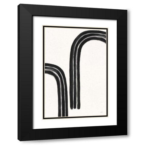 BW Rainbow II Black Modern Wood Framed Art Print with Double Matting by York, Leah