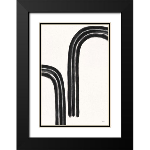 BW Rainbow II Black Modern Wood Framed Art Print with Double Matting by York, Leah