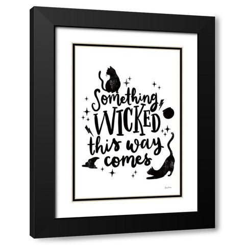 Sophisticated Spooky IV BW Black Modern Wood Framed Art Print with Double Matting by Thorns, Becky