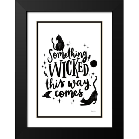Sophisticated Spooky IV BW Black Modern Wood Framed Art Print with Double Matting by Thorns, Becky