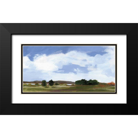 Catcalling Clouds Black Modern Wood Framed Art Print with Double Matting by Munger, Pamela