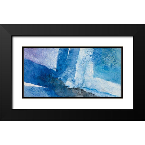 Intersect I Black Modern Wood Framed Art Print with Double Matting by Hristova, Albena