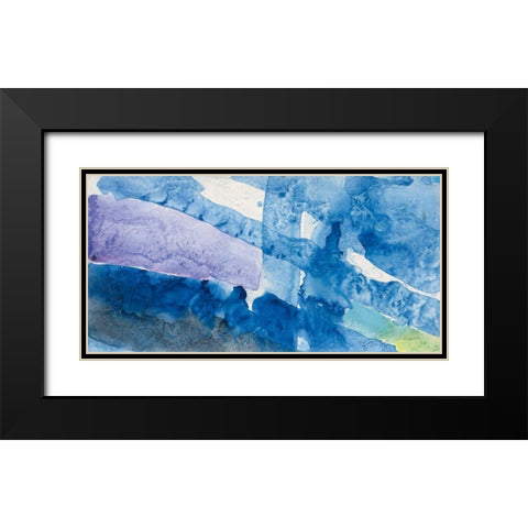 Intersect II Black Modern Wood Framed Art Print with Double Matting by Hristova, Albena