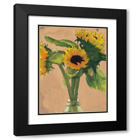 Sunny Black Modern Wood Framed Art Print with Double Matting by Miller, Sara Zieve