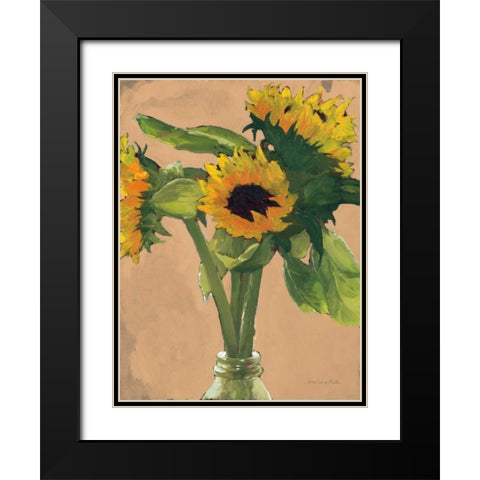 Sunny Black Modern Wood Framed Art Print with Double Matting by Miller, Sara Zieve