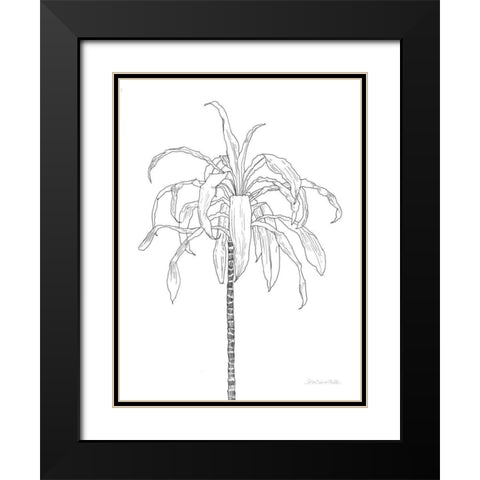 Sketched Tree I Black Modern Wood Framed Art Print with Double Matting by Miller, Sara Zieve