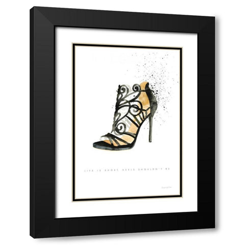 Stiletto Style II Black Modern Wood Framed Art Print with Double Matting by Charro, Mercedes Lopez
