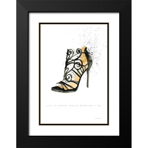 Stiletto Style II Black Modern Wood Framed Art Print with Double Matting by Charro, Mercedes Lopez