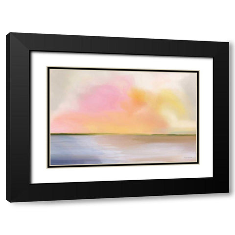 Cotton Candy Beach Black Modern Wood Framed Art Print with Double Matting by Charro, Mercedes Lopez