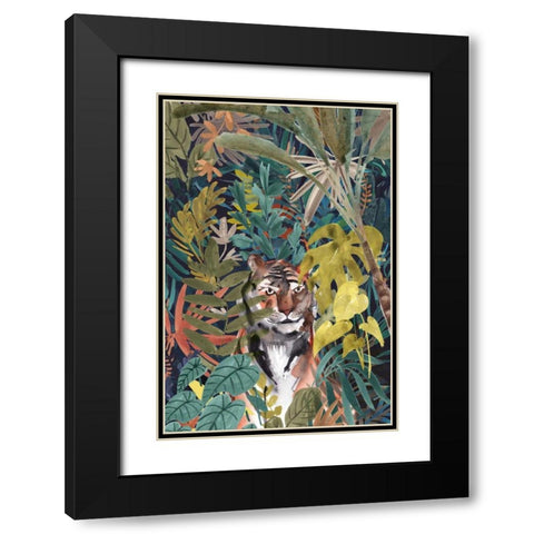 Jungle Mood Black Modern Wood Framed Art Print with Double Matting by Panganiban, Karyn