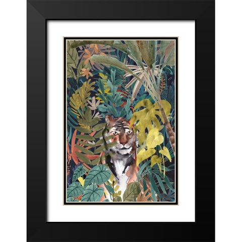 Jungle Mood Black Modern Wood Framed Art Print with Double Matting by Panganiban, Karyn