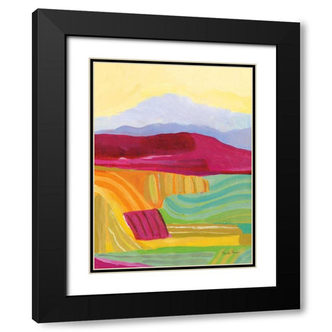 Sunny Landscape I Black Modern Wood Framed Art Print with Double Matting by Zaman, Farida
