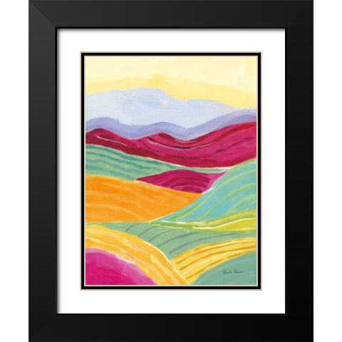 Sunny Landscape II Black Modern Wood Framed Art Print with Double Matting by Zaman, Farida