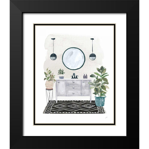 Lulus Powder Room II Black Modern Wood Framed Art Print with Double Matting by Panganiban, Karyn