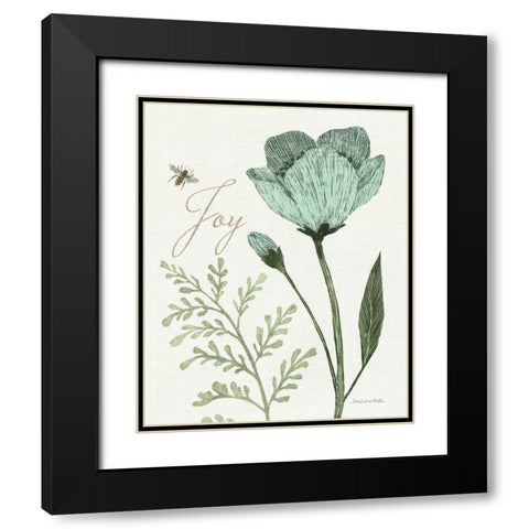 Springtime I v2 Joy Black Modern Wood Framed Art Print with Double Matting by Miller, Sara Zieve