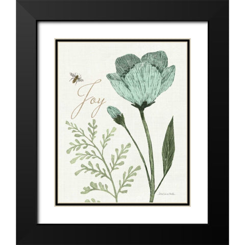Springtime I v2 Joy Black Modern Wood Framed Art Print with Double Matting by Miller, Sara Zieve